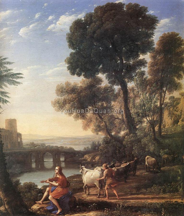 Landscape with Apollo Guarding the Herds of Admetus - 克劳德·洛朗